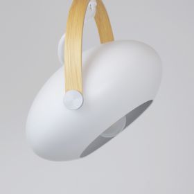 OASIS Scandinavian design pendant light Matt weie Oberflche der Leuchte, Textilkabel.