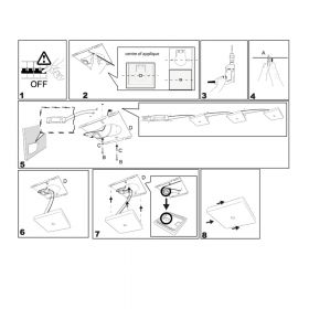 FLAT Flache 2-flammige LED Deckenleuchte Installationsanleitung - Aufputzmontage.