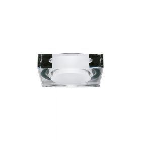 LUI Einbaustrahler mit quadratischem Klarglas Einbauchleuchte mit quadratischem Glas-Diffusor.