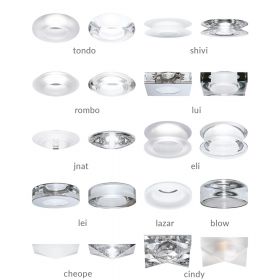 ELI Einbaustrahler mit Kristallglas Alle Diffusoren der Einbauleuchten Serie im berblick.