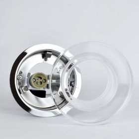 LEI Einbaustrahler mit rundem Klarglas Halterung mit Gu10, hochwertiges, dickwandiges Glas.