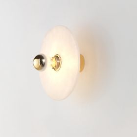 BALLASTRA wall light with round alabaster disk 