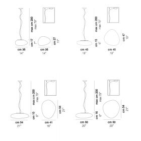 NEOCHIC Organische Pendelleuchte mit weiem Glas