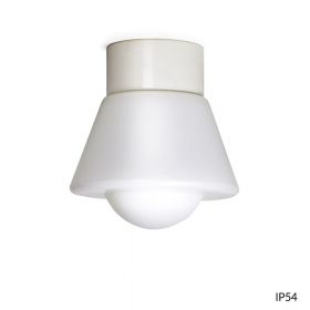 EDNA Weiße Deckenlampe im 20er Jahre Stil