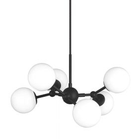 ELEMENTS 6-flammige Kugellampe Hier die Variante mit den opal Lampenglsern.