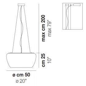 IMPLODE Groe Pendelleuchte mit hochwertigem Glas