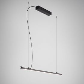 SUSPENDED Moderne LED Hngeleuchte Feine LED Hngeleuchte von 1 Meter Lnge, hier in Schwarz.