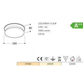 DIABOLO Flache LED Deckenleuchte