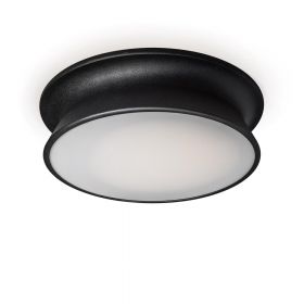 DIABOLO Flat LED ceiling light Die flache LED Deckenleuchte in Schwarz.