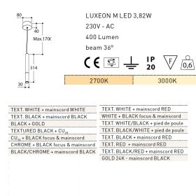 NOBEL PI Schlichtes, hochwertiges LED Pendel Abmessung und Lumen des LED Pendels.