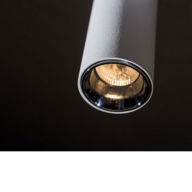 NOBEL PI Schlichtes, hochwertiges LED Pendel Das weie Pendel, schwarzes Kabel, schwarzer Focus.