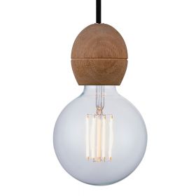 BOW Lampenpendel aus Holz Lampenpendel hier mit Halterung aus dunklem Holz.