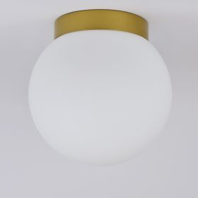 STELLA Kugelglas Deckenleuchte Das groe Kugelglas mit Haltung in Messingfarben.
