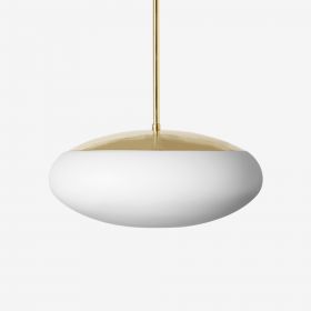 DAPHNE rod pendant light made of oval glass