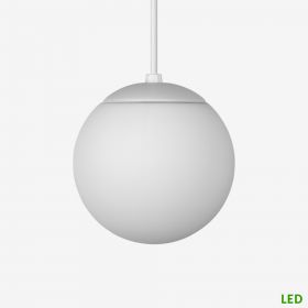 BETA Kleine LED Kugelleuchte mit mattem Opalglas