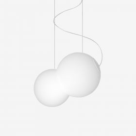 BAUBAU Special pendant light made from two spheres