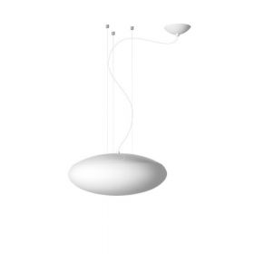 DAPHNE WHITE pendant light with white glass in  35/45/55 cm