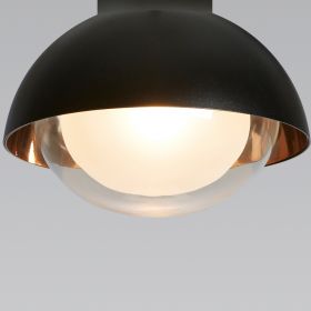 MUSE Italienische Wandleuchte Blendfreies, doppelwandiges Lampenglas und Metall-Kuppel.
