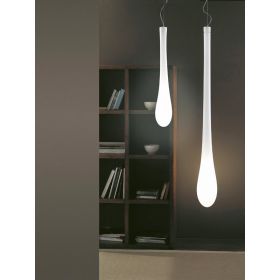 LACRIMA Lange Glaskunstleuchte aus Italien Italienische Glaskunst: 100 cm und 170 cm langer Glasschirm.