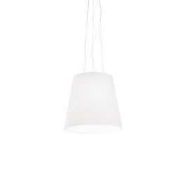 NAXOS Italian pendant light with large white glass