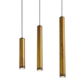 NOLA rod pendant light in brass