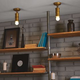MIO nostalgische Wandlampe Messing Die Messingleuchte kann an der Wand oder Decke montiert werden.