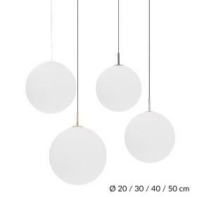 OLANA White spherical glass pendant light