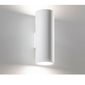 UMA Zylindrische Wandleuchte aus Keramik Schlicht-weiße Wandlampe aus Keramik.