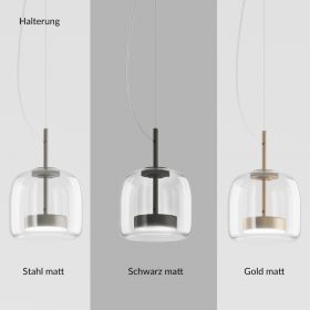 JUBE Timeless Italian LED glass pendant light with diffuser Oberflchen der Halterung.