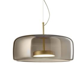 JUBE Zeitlose groe LED Glaspendelleuchte aus Italien Italienische Glaspendelleuchte mit LED, Rauchglas.