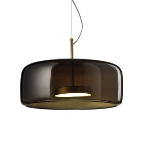 JUBE Zeitlose groe LED Glaspendelleuchte aus Italien Massives mundgeblasenes Glas, Braun.