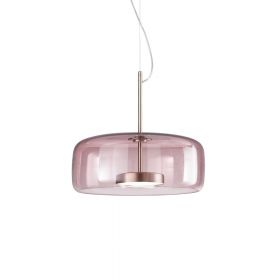 JUBE Zeitlose groe LED Glaspendelleuchte aus Italien Die groe Leuchte mit Glasfarbe Amethist.