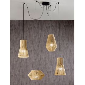 KIT POP UP multiple pendant 2-6 pieces Hier das Pendel mit schwarzem Baldachin.