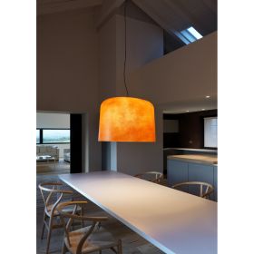OLA Design Hngeleuchte aus Fiberglas Ausfhrung der Leuchte orange.