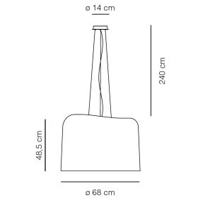 OLA Design Hngeleuchte aus Fiberglas Mae der Leuchte OLA.