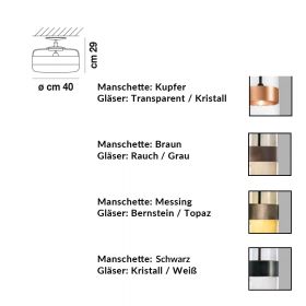 FUTURA Italienische Glas-Deckenleuchte