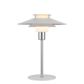 TURIN Kleine Tischleuchte im dnischem Design Kleine Tischleuchte hier in Wei/Chrom. Hhe 30 cm.