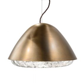 KIRA pendant light with Venetian glass and metal shade