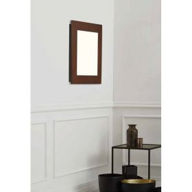 WINDOW Flache, quadratische LED Deckenleuchte Auch als Wandleuchte einsetzbar. Oberflche Corten.