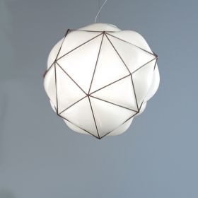 SEMAI High-quality opal glass pendant light Runde mittlere Variante Ø 40 cm.