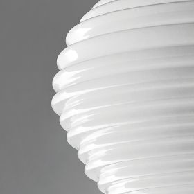 SPIRIT Italian pendant light with grooved glass Hochwertigen Opalglas glnzend.