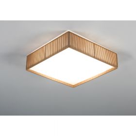 BRASS Square ceiling light with colored textile