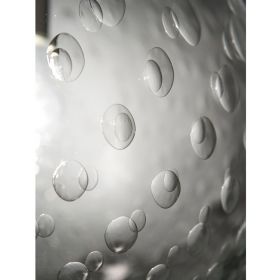BOLLE Italian ball glass lamp Massives Lampenglas mit eingeschlossen Blasen.