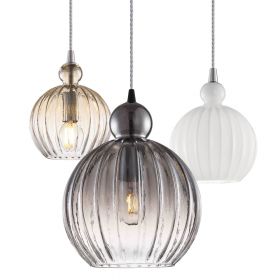 BLESS Playful pendant light with colored lamp glass