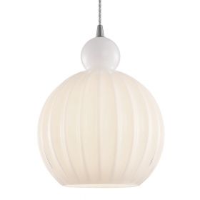 BLESS Verspielte Hngeleuchte mit farbigem Lampenglas Variante der mittelgroen Hngelampe mit weiem Glas.