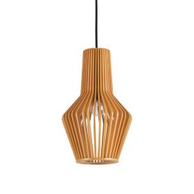 CLAIR Pendelleuchte mit Lampenschirm aus Holz Stimmige Pendelleuchte mit Holz-Lampenschirm. Form 1.