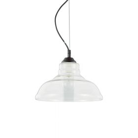 BISTRO pendant lights with glass shade in clear or smoke