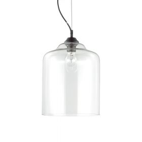 BISTRO pendant lights with glass shade in clear or smoke