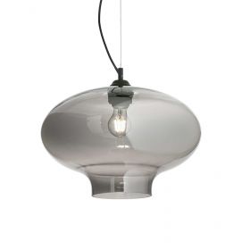 BISTRO pendant lights with glass shade in clear or smoke Das Lampenglas in graucher, rauchiger Farbe.