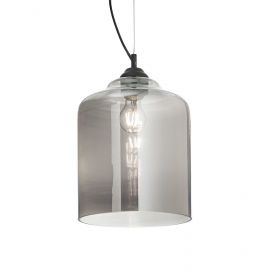 BISTRO pendant lights with glass shade in clear or smoke Hier die Version mit 40 cm Hhe in Rauch.